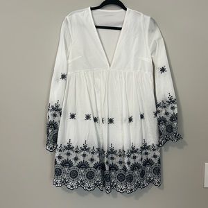 Deep V babydoll dress